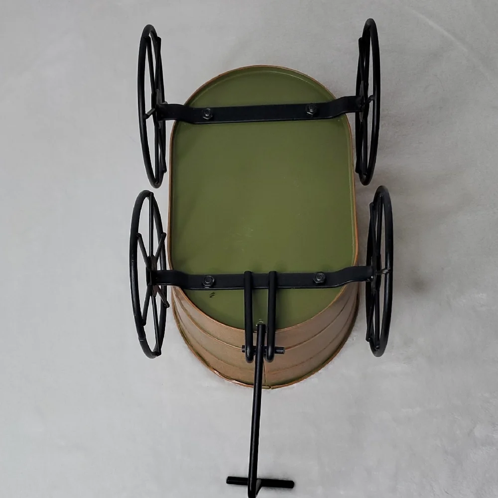 Metal Wagon Planter Decoration Centerpiece Home Decor